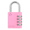 XD40 Combination Lock, 4 Digit Padlock for School Gym Sports Locker, Fence, Toolbox, Case, Hasp Storage (1-Pack, Pink)