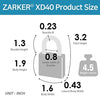 [ZARKER XD40] Padlock- 4 Digit Combination Lock for Gym, Sports, School & Employee Locker, Outdoor,Toolbox, Case, Fence and Storage - Metal & Steel - Easy to Set Your Own Combo (Blue)