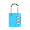 XD35 Padlock- 3 Digit Combination Lock for Gym, Sports, School & Employee Locker, Outdoor,Toolbox, Case, Fence and Storage - Metal & Steel - Easy to Set Your Own Combo (Blue)