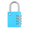 [ZARKER XD40] Padlock- 4 Digit Combination Lock for Gym, Sports, School & Employee Locker, Outdoor,Toolbox, Case, Fence and Storage - Metal & Steel - Easy to Set Your Own Combo (Blue)