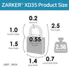 [ZARKER XD35] Padlock- 3 Digit Combination Lock for Gym, Sports, School & Employee Locker, Outdoor,Toolbox, Case, Fence and Storage - Metal & Steel - Easy to Set Your Own Combo (Gray)