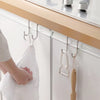 Over The Door Hooks, Towel Hooks for Kitchen Bathroom Cabinets Cupboards, Stainless Steel Utility Hooks (4 Pcs)