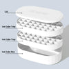 Firelex Ice Cube Tray Silicone & Plastic Ice Cube Trays For Freezer,Fridge Ice Cube Mold Tray With Container,2-Layer Easy Release 72 Pcs Small Ice Cubes Ice Tray With Lid, White