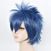 Cosplay Wigs Men Natural Synthetic Hair Short Wig for Anime Boy (InkyBlue)