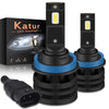 KATUR Mini Design Upgraded CREE Chips Extremely Bright 12000 Lumens Waterproof All-in-One H8 H9 H11 LED Headlight Conversion Kit (55W, 6500K, Xenon White)