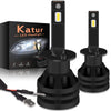 KATUR 55W, 6500K LED Mini Design Upgraded CREE Chips Extremely Bright 12000 Lumens Waterproof All-in-One Headlight Bulbs Conversion Kit (H1, Xenon White)
