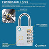 [ZARKER XD40] Padlock- 4 Digit Combination Lock for Gym, Sports, School & Employee Locker, Outdoor,Toolbox, Case, Fence and Storage - Metal & Steel - Easy to Set Your Own Combo (Blue)