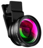 Phone Camera Lens ZPTONE 2 in 1 Clip-on Lens Kit 0.45X Super Wide Angle & 12.5X Macro Phone Camera Lens for Xiaomi,Redmi Oppo Vivo Android & Most Smartphones Black
