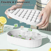 Firelex Ice Cube Tray Silicone & Plastic Ice Cube Trays For Freezer,Fridge Ice Cube Mold Tray With Container,2-Layer Easy Release 72 Pcs Small Ice Cubes Ice Tray With Lid, White