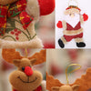 SalLady 4PCS Christmas Ornaments Plush Hanging Ornaments Xmas Decoration Doll Toy Santa Snowman Reindeer Ornaments for Xmas Home Decorations Holiday Decor