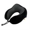 Memory Foam Travel Pillow, Neck Pillow with 360-Degree Head Support, Comfortable and Lightweight, Ideal for Sleeping on Airplane, Car, Train, Bus and Home Use, Comes with Storage Bag (Black)