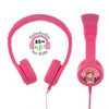 Buddyphones Onanoff Explore Volume Limiting Kids Headphones Durable, Comfortable & Customizable Built In Headphone Splitter And In Line Mic For Ipad, Kindle, Computers And Tablets Pink - Over Ear