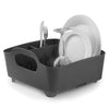 Umbra Tub Plastic Dish Drying Rack, Smoke (Black)