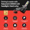 Nakamichi GR850 Series H7 LED Light Bulbs for Replacement, 30,000 Lumens 170W Per Set, Super Bright Cool White, Plug and Play, High & Low Beam, Pack of 2 4300K, H7
