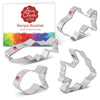 Fish Cookie Cutters 4-Pc. Set Made by Ann Clark, Cute Fish, Goldfish, Angel Fish, Trout