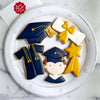 Ann Clark Cookie Cutters 5-Piece Graduation Cookie Cutter Set with Recipe Booklet, Graduation Cap, Gown, Diploma, Graduate and Shooting Star