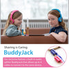 Buddyphones Onanoff Explore Volume Limiting Kids Headphones Durable, Comfortable & Customizable Built In Headphone Splitter And In Line Mic For Ipad, Kindle, Computers And Tablets Pink - Over Ear