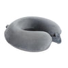 Travel Neck Pillow, Best Memory Foam Airplane Pillow for Head Support Soft Adjustable Pillow for Plane, Car & Home Recliner Use (Grey)