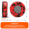 WC Replacement Earpads for Skullcandy Hesh & Hesh 2 Wireless Over-Ear Headphones Made by Wicked Cushions | Improved Durability & Thickness for Improved Comfort and Noise Isolation | (Red Camo)